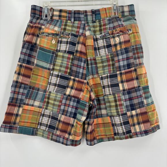 Peter Millar Mens Sz34 Multicolor Patchwork Pattern Flat Front Golf Shorts - Picture 5 of 5
